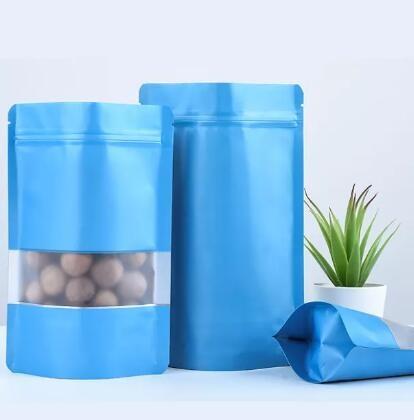 Custom flat bottom OPP clear plastic stand up pouch with zipper vacuum transparent zip lock bag