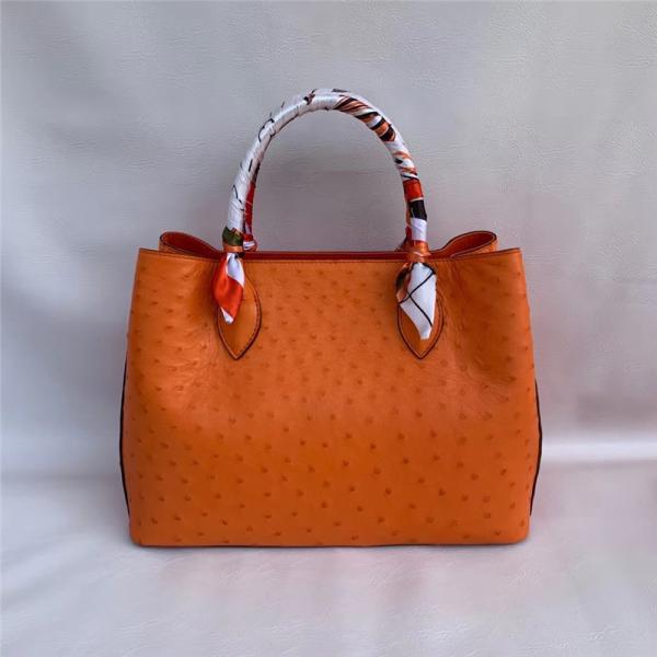 Authentic Real True Ostrich Skin Women Totes Female Handbag Genuine Exotic Leather Lady Working Purse Large Shoulder Bag
