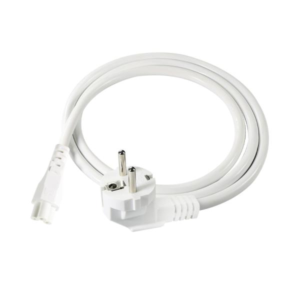 Cable de alimentación EU Plug a IEC C5 - Cable de CA europeo de 2 pines para adaptador de portátil, notebook, proyector, conector Cloverleaf de 2.5A 250V