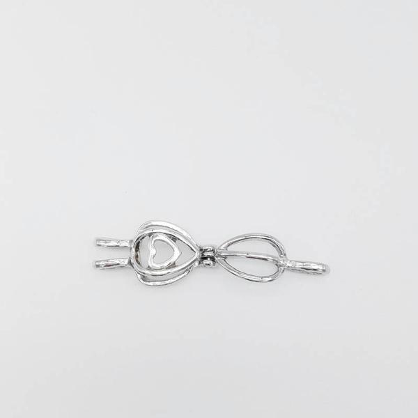 Copper Heart Cage Pendant with 6-7mm Pearl Essential Oil Diffuser DIY Locket Pendant