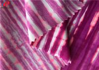 Tela de nylon do Spandex do roupa de banho completo de Dull Strip Printed Strong Stretch