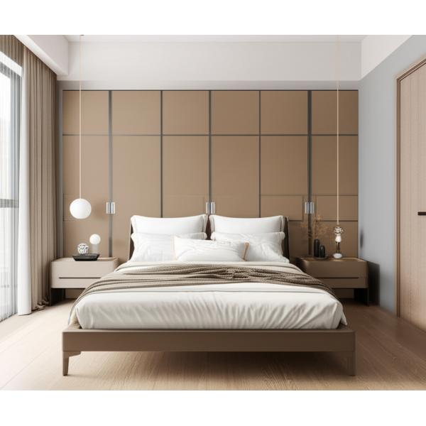 Mjmhd CYLD-002 Customizable Shaker Style Wardrobe Doors with PVC Laminate, ENF Grade Particle Board, 22mm Thickness & Aluminum Frame for Modern Closets