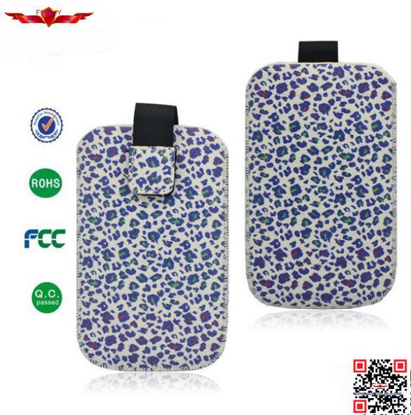 Hot Selling  Soft Synthetic PU leather Pull Pouch Leather Cover Cases For MOTO E