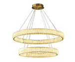 Dimmable Modern Ring Chandelier 90W 315W 3 Ring Crystal Pendant Light