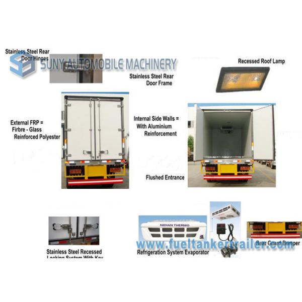 Colored Dongfeng 3T / 5T Refrigerated Box Truck 4x2 10m3-14m3