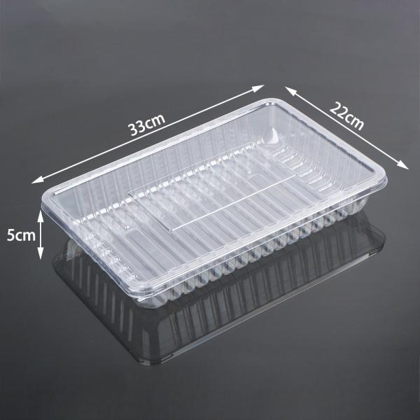 Disposable 33*22*5cm Plastic Food Tray Whole Chicken Meat Dessert Tray PP MAP Frozen Tray
