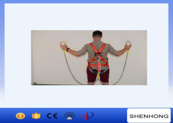 Adjustable Full Body Harness Fall Protection Equipment Two Big Hook Along With Buffer Bag