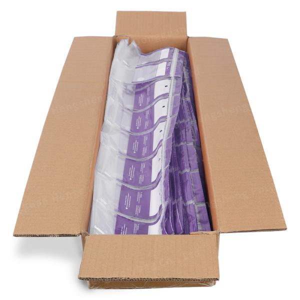 Printed Fanfold Side Pouch Pre Opened Bags , Autobags With Zipper