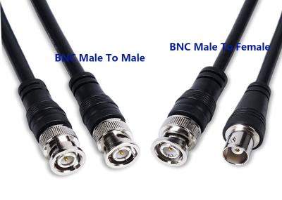 Black BNC Male To Male RF59 Cable Wiring Harness