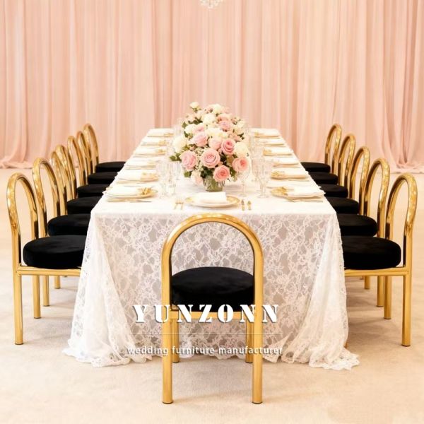 Wedding Restaurant Upholstered Heavy Stainless Steel Metal Frame Used Hotel Dining Chairs