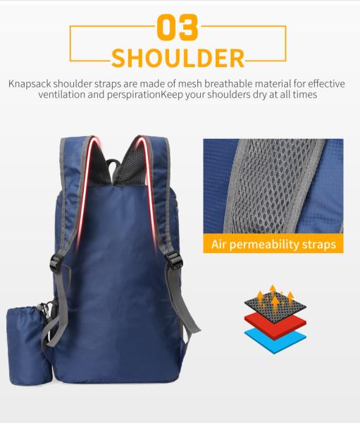 23L Foldable Mountaineering Bag Ultralight Outdoor Cycling Rucksack Travel Hiking