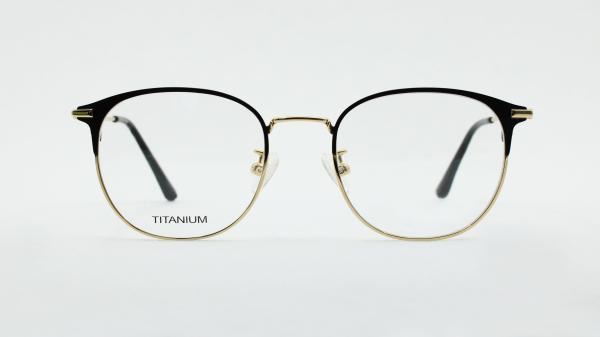 Non Prescription Glasses Frame with Titanium Optical Eyeglasses for Men Women Two tnoe Colors Fashion Crestive Designer