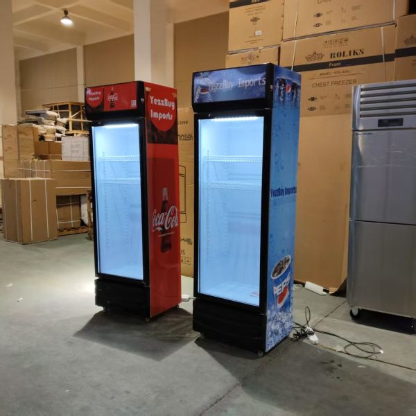 Glass Front Beverage Fridge 3 Doors Merchandiser Refrigerator