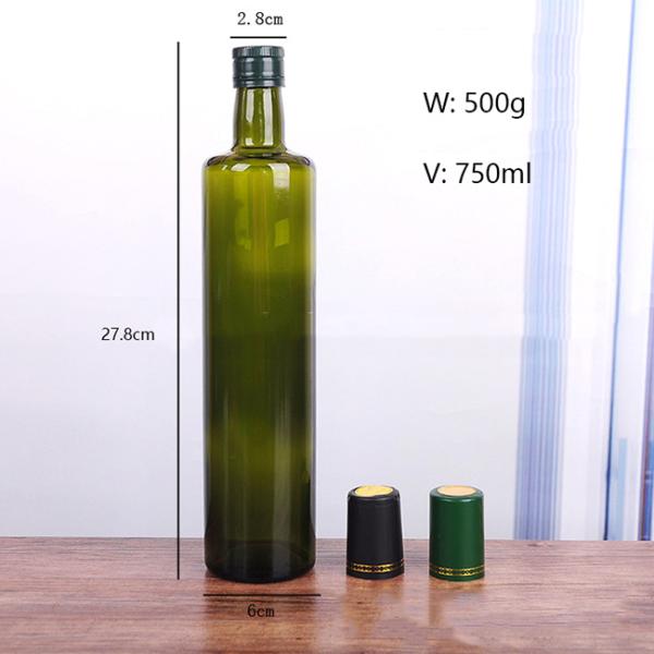 Толстая бутылка капельницы оливкового масла стены, прочная бутылка круглых/квадрата оливкового масла