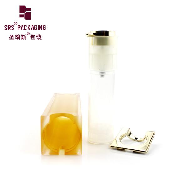 1oz acrylic square paint color skin care lotion airless pump bottles