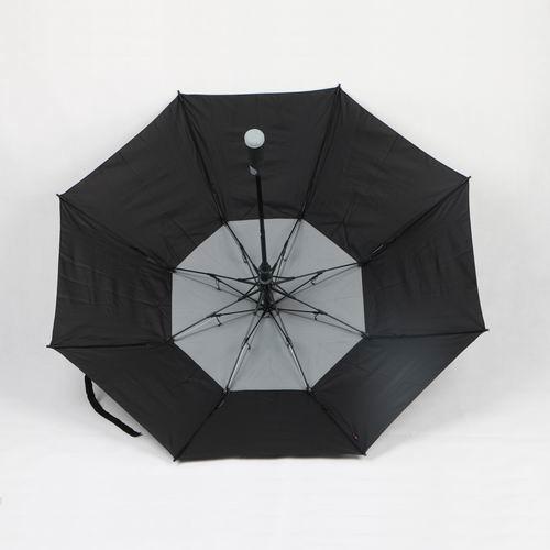 25 Inch Semi - Auto Foldable Golf Umbrella With Vented Canop 190T Pongee Fabric