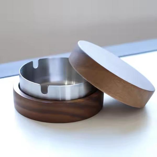Eco-Friendly Wooden Ashtray Stylish and Sustainable Choice for Smokers. Handmade with High-Quality Wood.