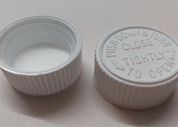28mm 32mm child resistant pp cap press down screw cap plastic screw cap