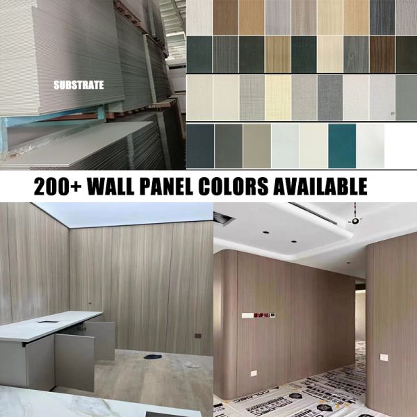 OEM Custom Size Fire Resistant Waterproof Indoor Modern 3D Wood Plastic Sheet Composite Wooden Wall Panels Interior Decoration