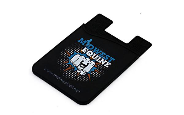 Stylish Silicone Card Holder , Adhesive Credit Card Holder For Cell Phones