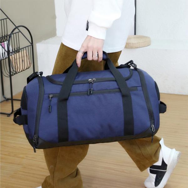 Customizable Gym Bags With Handle , Oxford Dry Wet Separation Fitness Tote Bag
