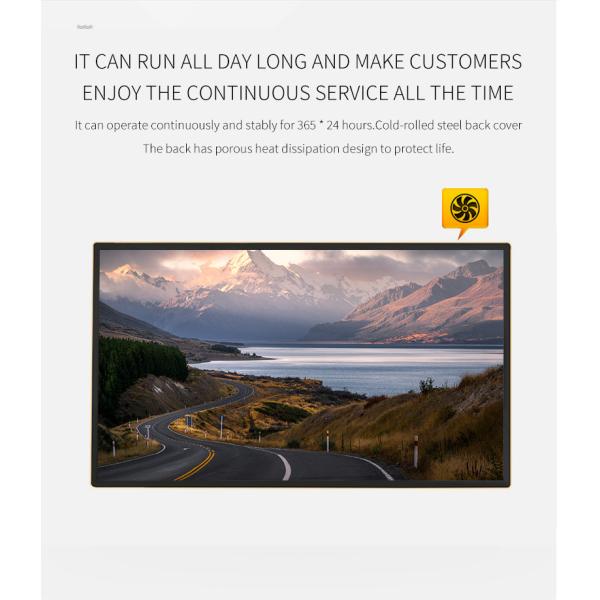 50 Inch 65 Inch 350cd/M2 Wall Mounted LCD Display For Advertising