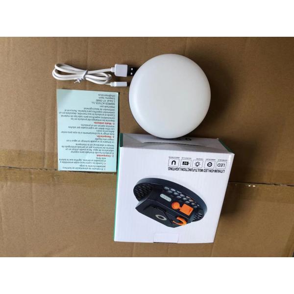 220 Degree Beam Angle Solar Rechargeable LED Camping Light with USB Phone Charge