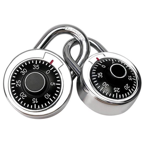 Wholesale New Stock Durable 45mm Round Zinc Alloy Powder Coated Turntable Password Lock Household Anti-Theft Feature
