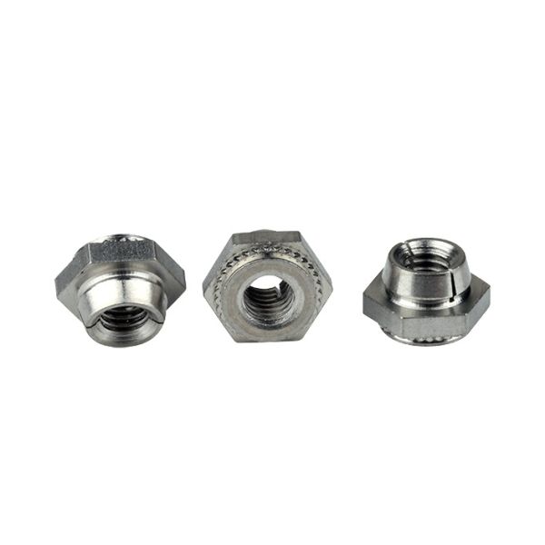 Carbon Steel Self Locking Outer Hexagon Press Nut Overall Length 4.4-6.59mm