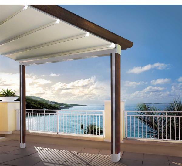 Наружный пергольный тент садовый солнцезащитный зонт ПВХ водонепроницаемая моторизованная пергольная тент