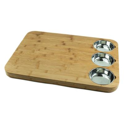 O aço de bambu de Block With Stainless do carniceiro de Moso da cozinha rola OEM