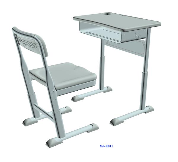 K11 Modern Single Student Table And Chair Set With Groove HDPE Material