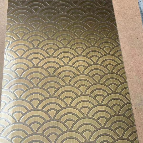 201 304 316 Etched Stainless Steel Sheet For Interior Decoration SS Steel Pattern Plate