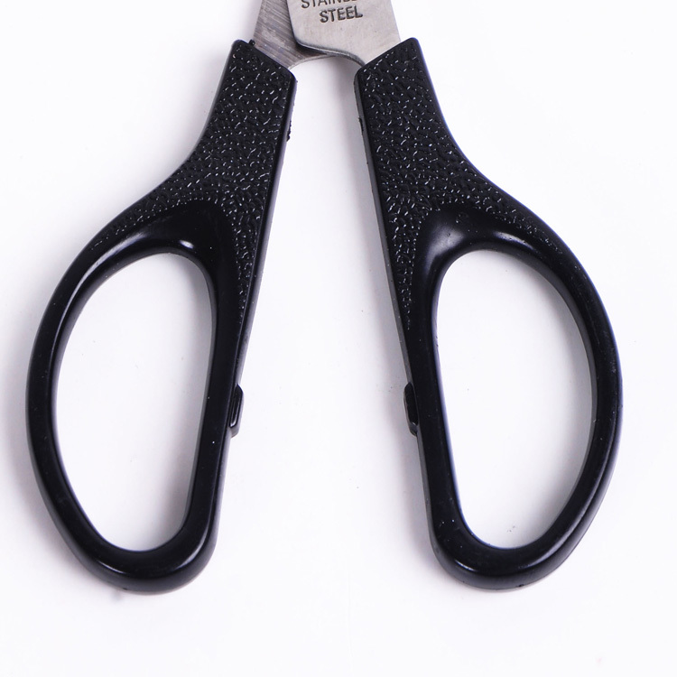 Hot selling wholesale office and school supplies 6.5 inch black multipurpose carbon steel student scissor