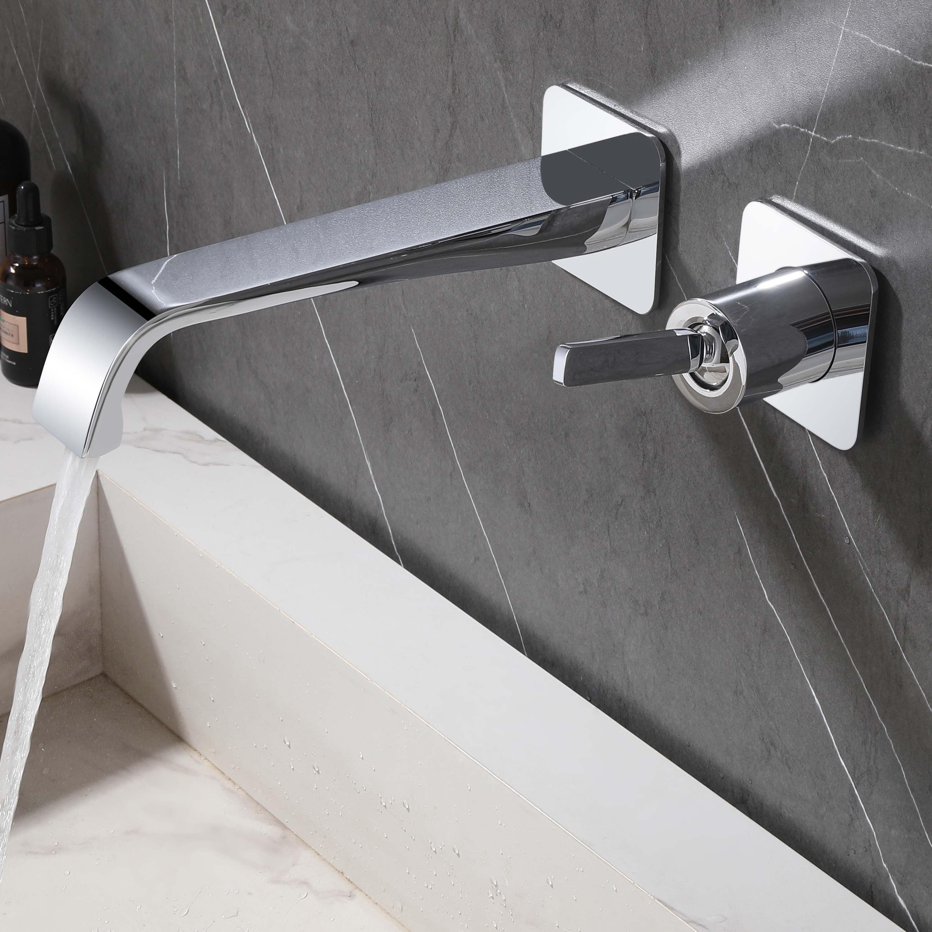 Square Flat Escutcheon Bathroom Faucet Taps Single Hole Brushed Gold Chrome Gunmetal OEM