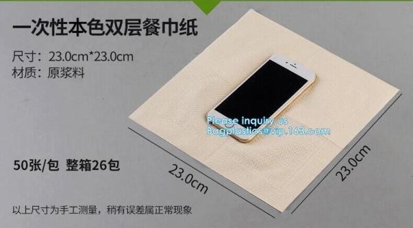 1/4 Fold Coffee Bar Beverage Black Paper Napkin,Printing paper napkin/decorative paper dinner napkins, BAGPLASTICS,PAC