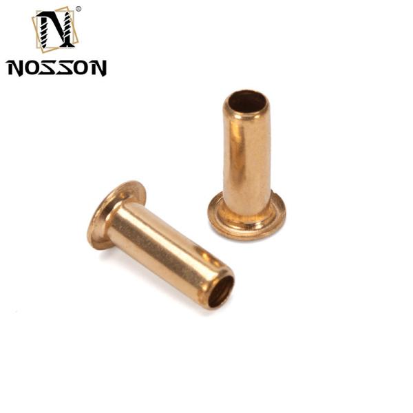 Uncoated Semi Tubular Metal Rivet Custom Rivet Stainless Steel Aluminum Iron Copper Flat Head Bright Finish Rivet