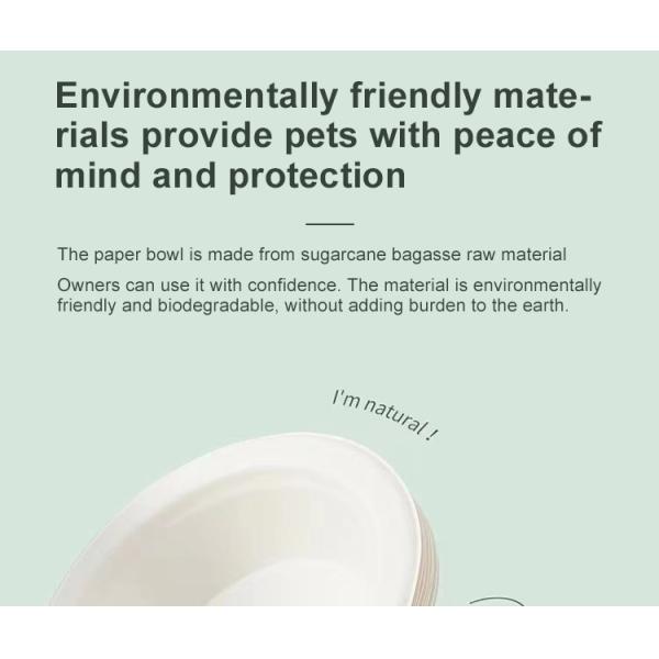 Customizable 220ml Biodegradable Disposable Tableware Bowl for Dogs Cats and Pets