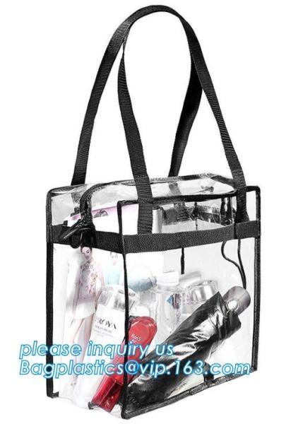 Multi-pockets School Outdoor Clear Transparent PVC Daypack Backpack, Heavy-duty clear PVC school travel backpack with pa