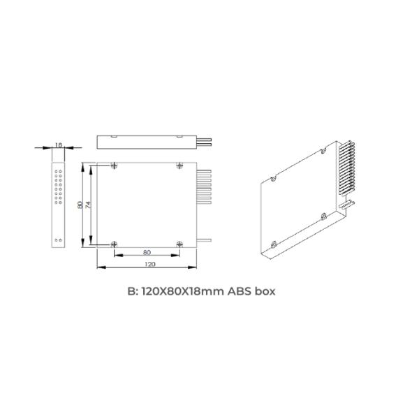Dual Fiber 4 Channels CWDM Mux Demux 1470 To 1530nm For Fiber Optic Solutions In Metro Access 5G Fronthaul And Data Centers