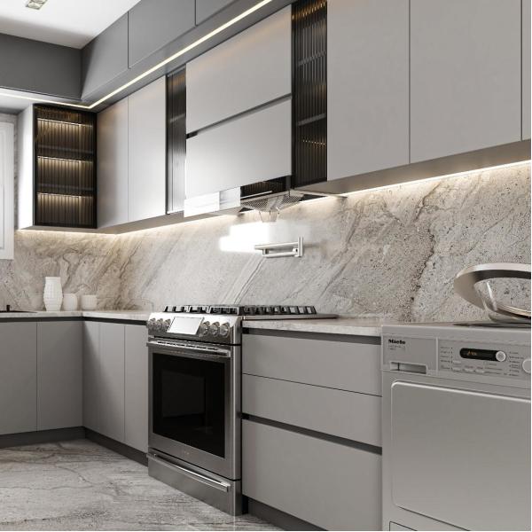 Smart Custom Kitchen Cabinets Design White Melamine Full Luxury Modern Kitchen Furniture Cabinet Sets For Home