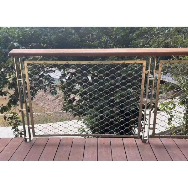 SS304 Knotted Wire Rope Mesh 3mm Steel Rope Net For Zoo Mesh Cable Mesh