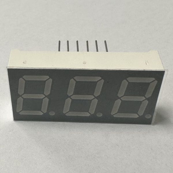 0.56-Inch (14.2mm) 3-Digit Common Cathode 7-Segment LED Display for Temperature Indicators