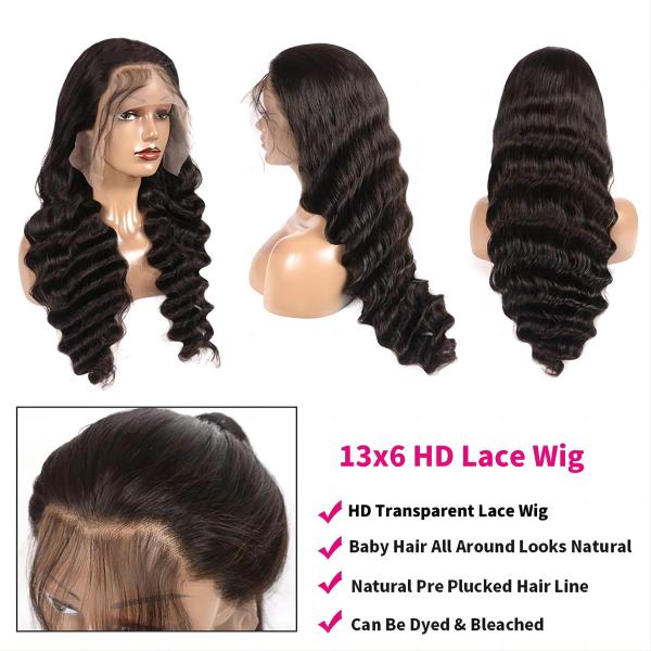 360 Full 13x6 Hd Lace Front Virgin Hair Wigs 100% Raw Natural Human Hair With Frontal