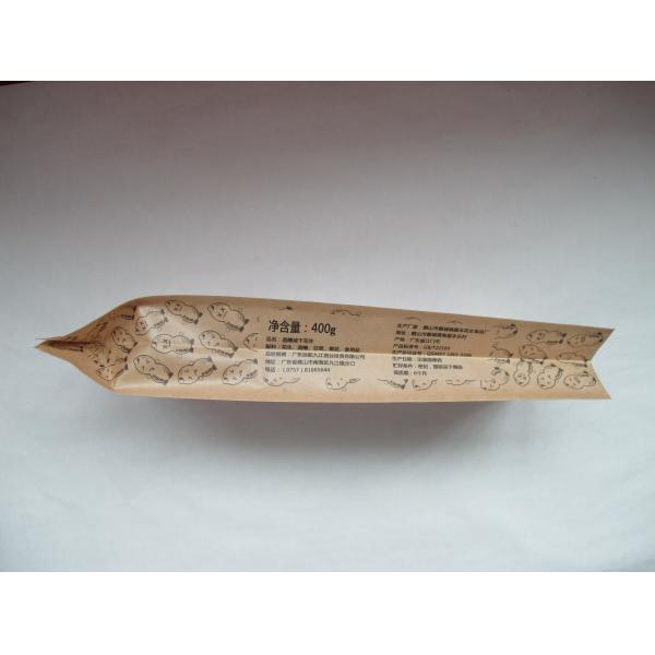 Dried food packaging bag , 2kg Kraft Paper Sand Up Bags , resealable zipper bag