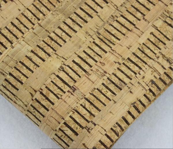 Hot Sell 1.35m Width Cork Fabric with Black Color Stripes by Yard for Sewing Machine