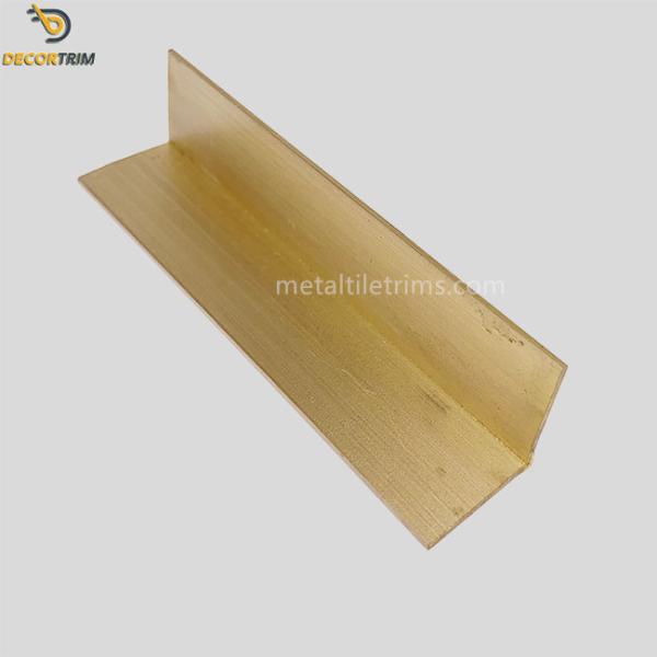 Decorative Natural Brass Tile Trim 20mm×20mm L Shape For Wall Edging