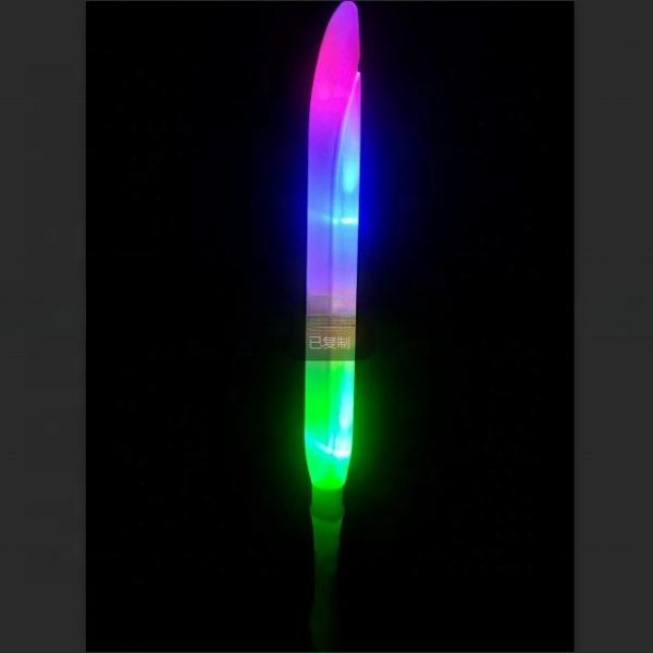 Green Multi Colored Straight LED Glow in Dark Sword Toy for Medium and Fast Mode