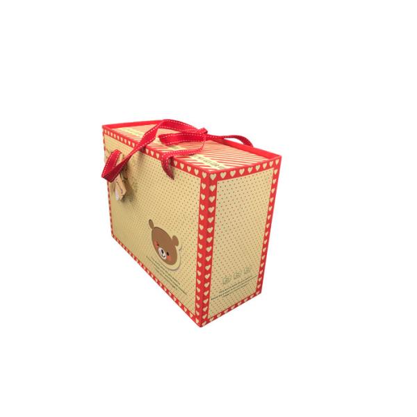 Exquisite Fancy Bow Tie Brown Kraft Paper Gift Bags Drawer Sliding Design