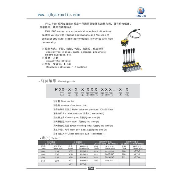 Float Function 2 Spool 40 Liters Monoblock Valves 3/8